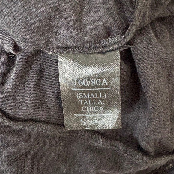 AllSaints Black Pleated Hip Mini T-Shirt Dress Small - Picture 7 of 7